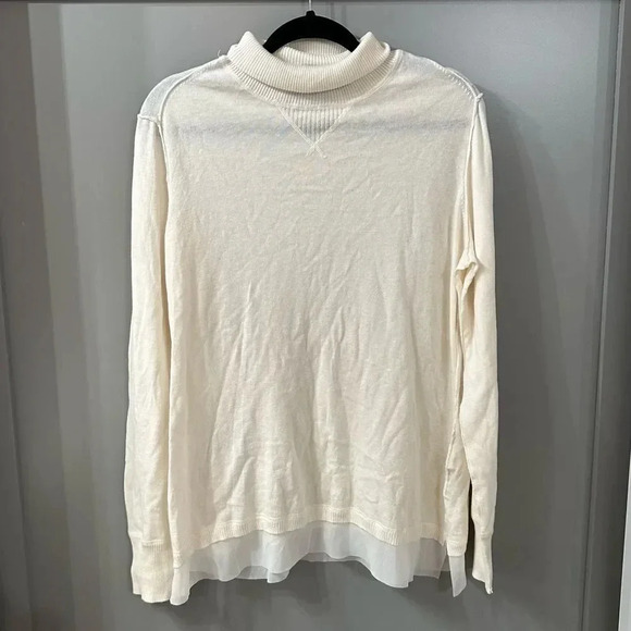 Simply Vera by Vera Wang Cream Sweater Mock Neck Sweater Size XL - Picture 1 of 6